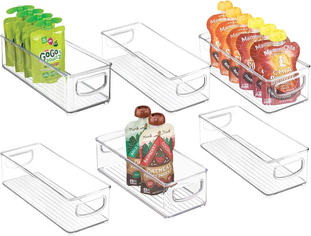 mDesign Plastic Stackable Small Organizing Bin