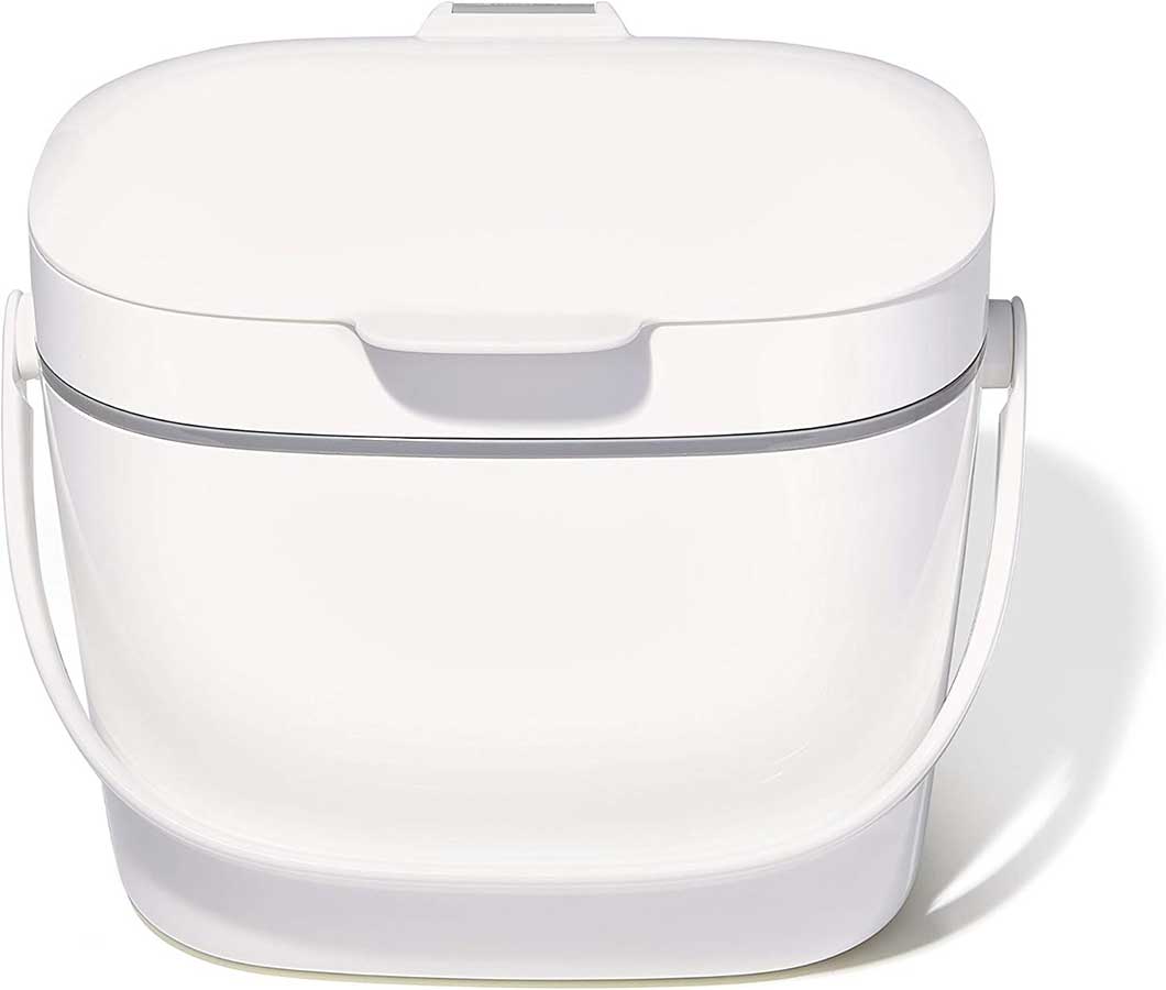OXO Good Grips EASY-CLEAN COMPOST BIN - WHITE - 1.75 GAL/6.62 L