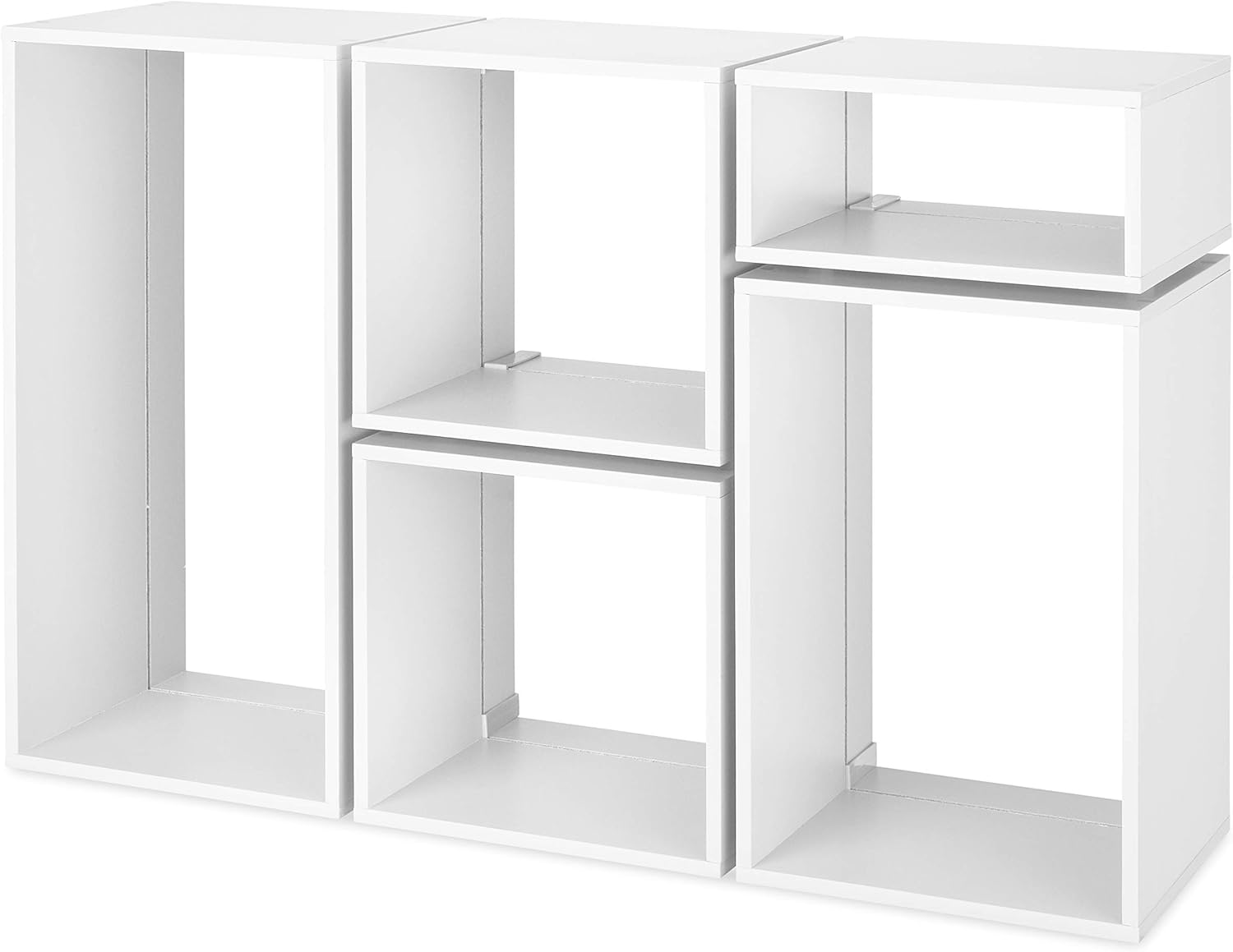 Whitmor Clip & Cube 5-Piece Organizer, White